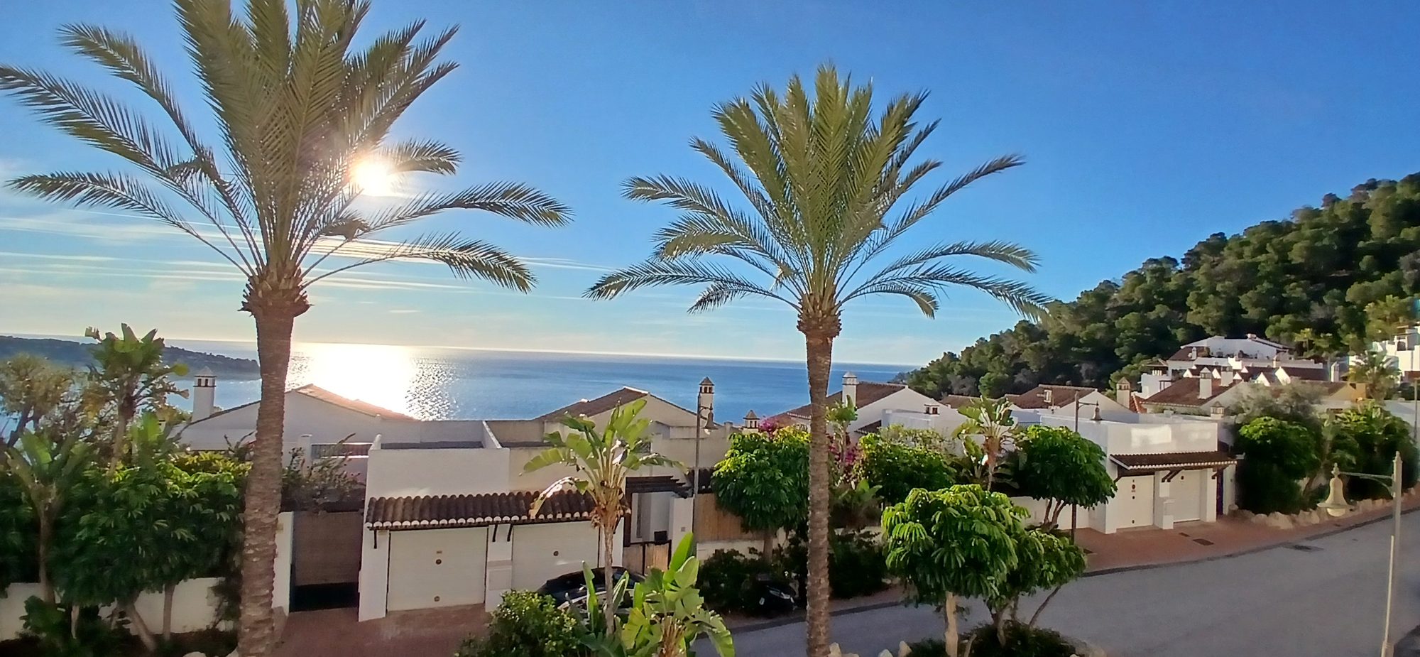 Terraza y exteriores de Casa Los Altos 68 con vistas al mar